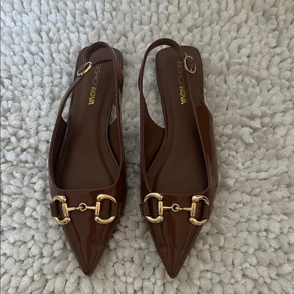 Fashion Nova Chocolate Patent Loafers